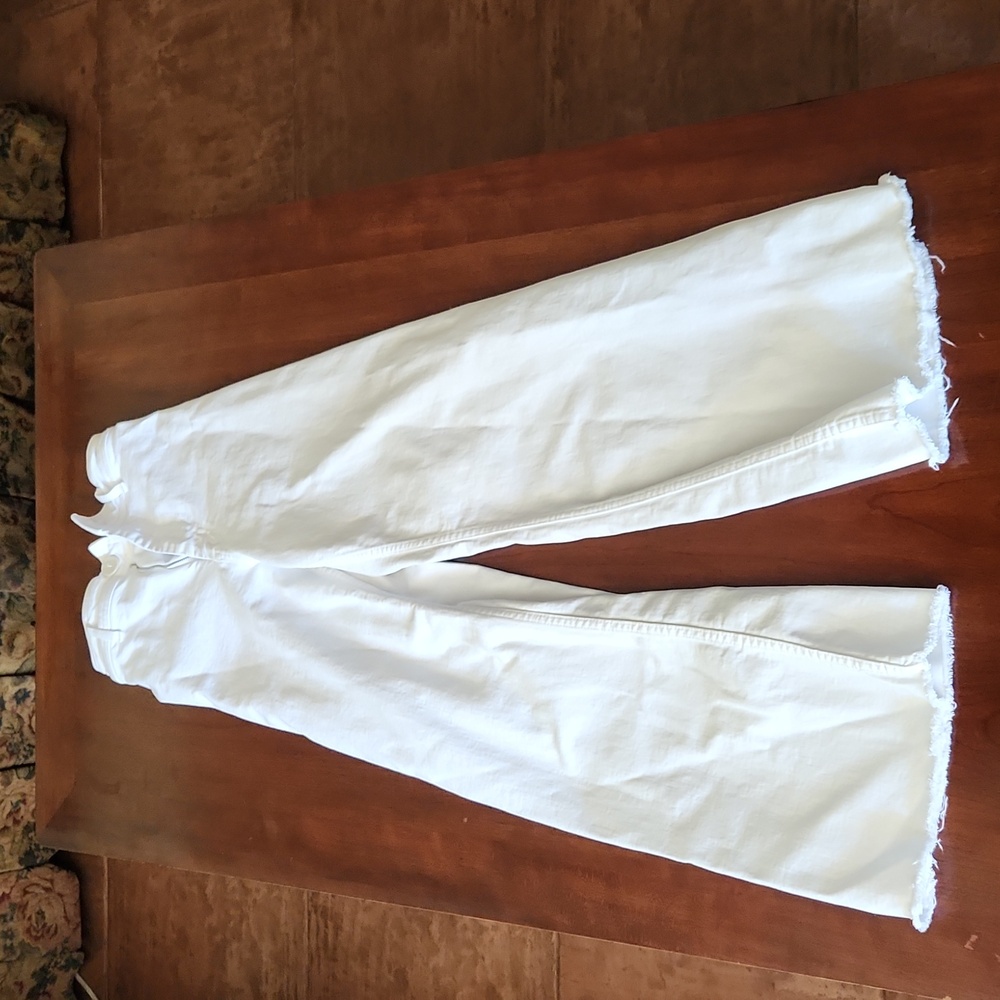 Women's Zara White High-Rise Wide-Leg Pants